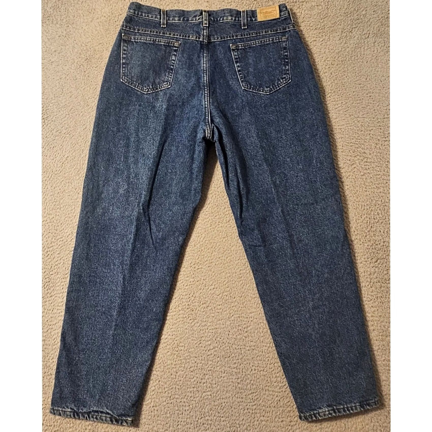 Vintage VINTAGE LL Bean Jeans Mens 38x30 Blue Denim Plaid Lined 5-Pocket Straight Inseam 30 Made in USA Medium Wash Size US 38 / EU 54 - 3 Thumbnail