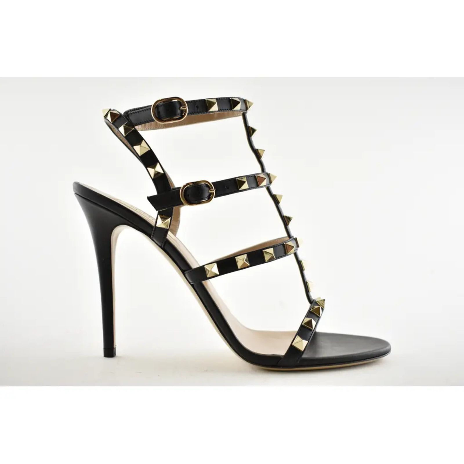 Valentino Rockstud 105 Stud Caged Ankle Strap Sandal Heel Pump 40 Size US 10 / IT 40 - 2 Thumbnail