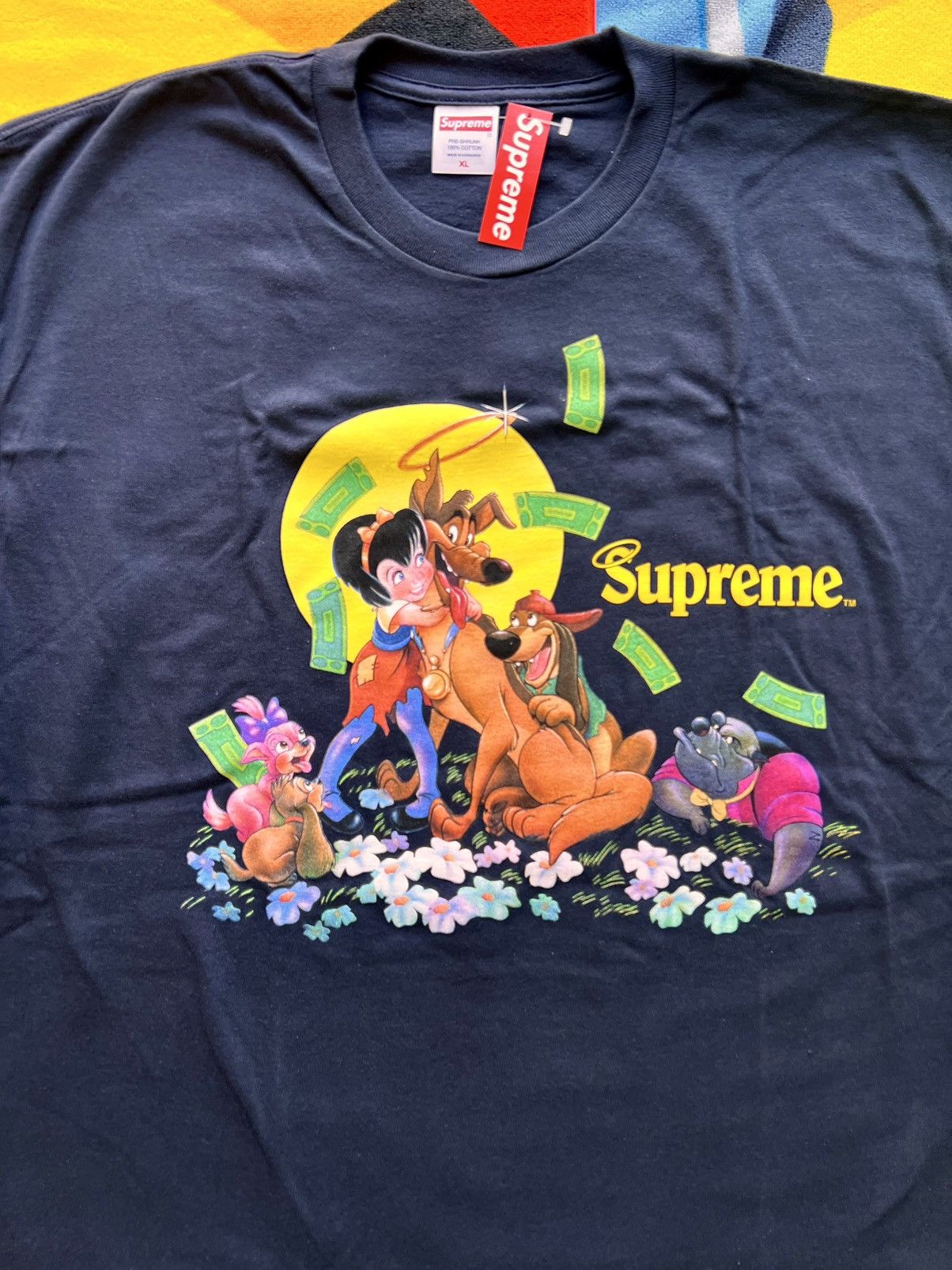 Supreme XL Supreme All Dogs Go To Heaven Tee FW25 Movie Graphic