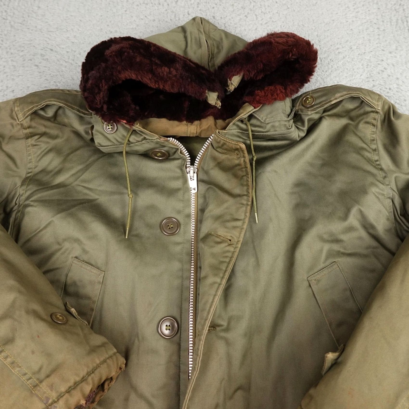 Vintage VINTAGE Nike Flight Coat Jacket Mens Large Green WW2 1940s Parka US Army Quilted Size US L / EU 52-54 / 3 - 3 Thumbnail