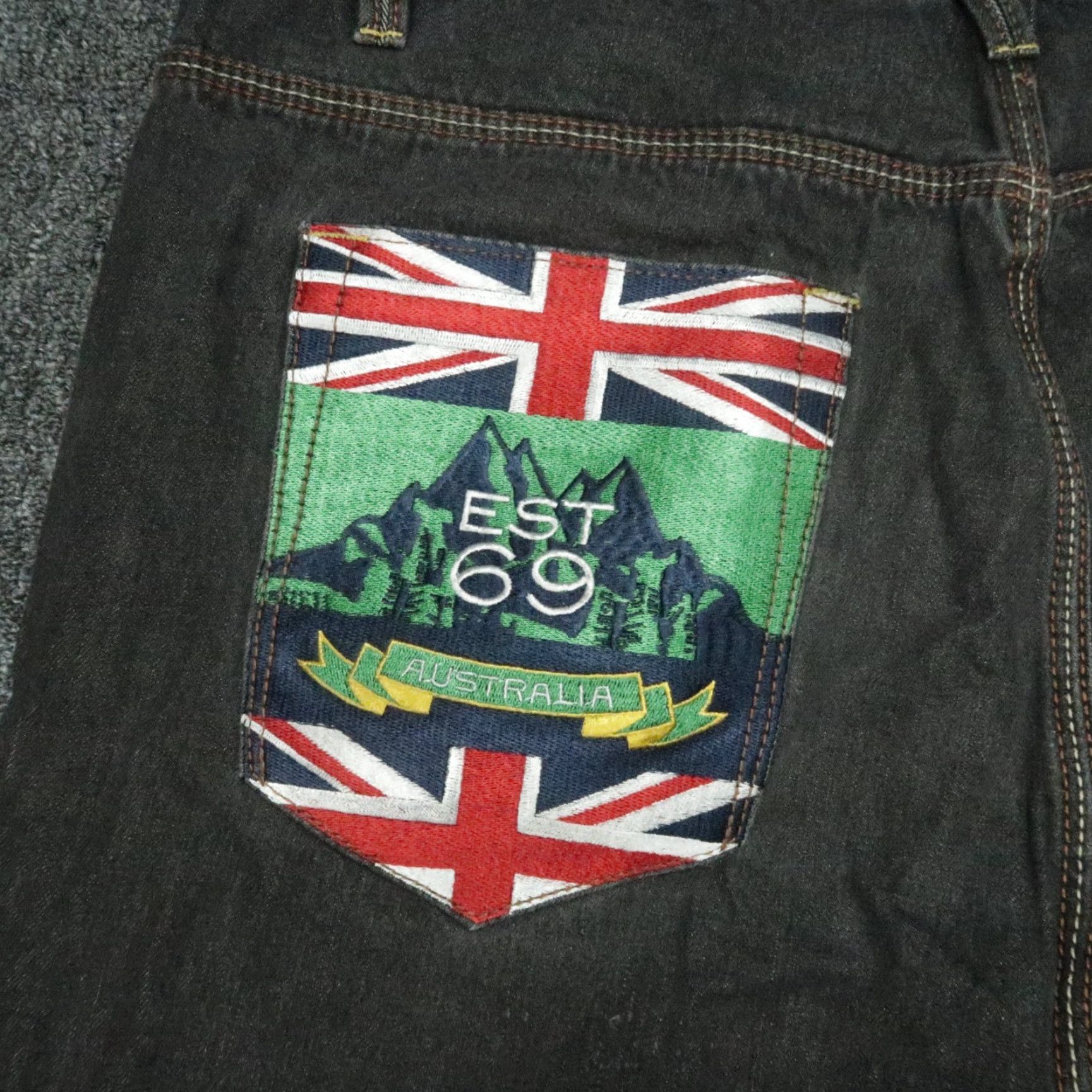 Coogi VINTAGE Coogi Men's Jeans 40x34 Straight Fit 5-Pocket Denim Black Cotton Embroidered Pockets Size US 40 / EU 56 - 7 Thumbnail