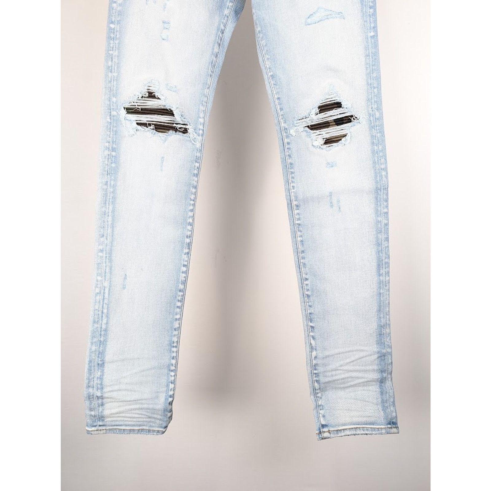 Amiri o1rshd1 MX1 Camo Jeans in Light Indigo Size US 33 - 4 Thumbnail