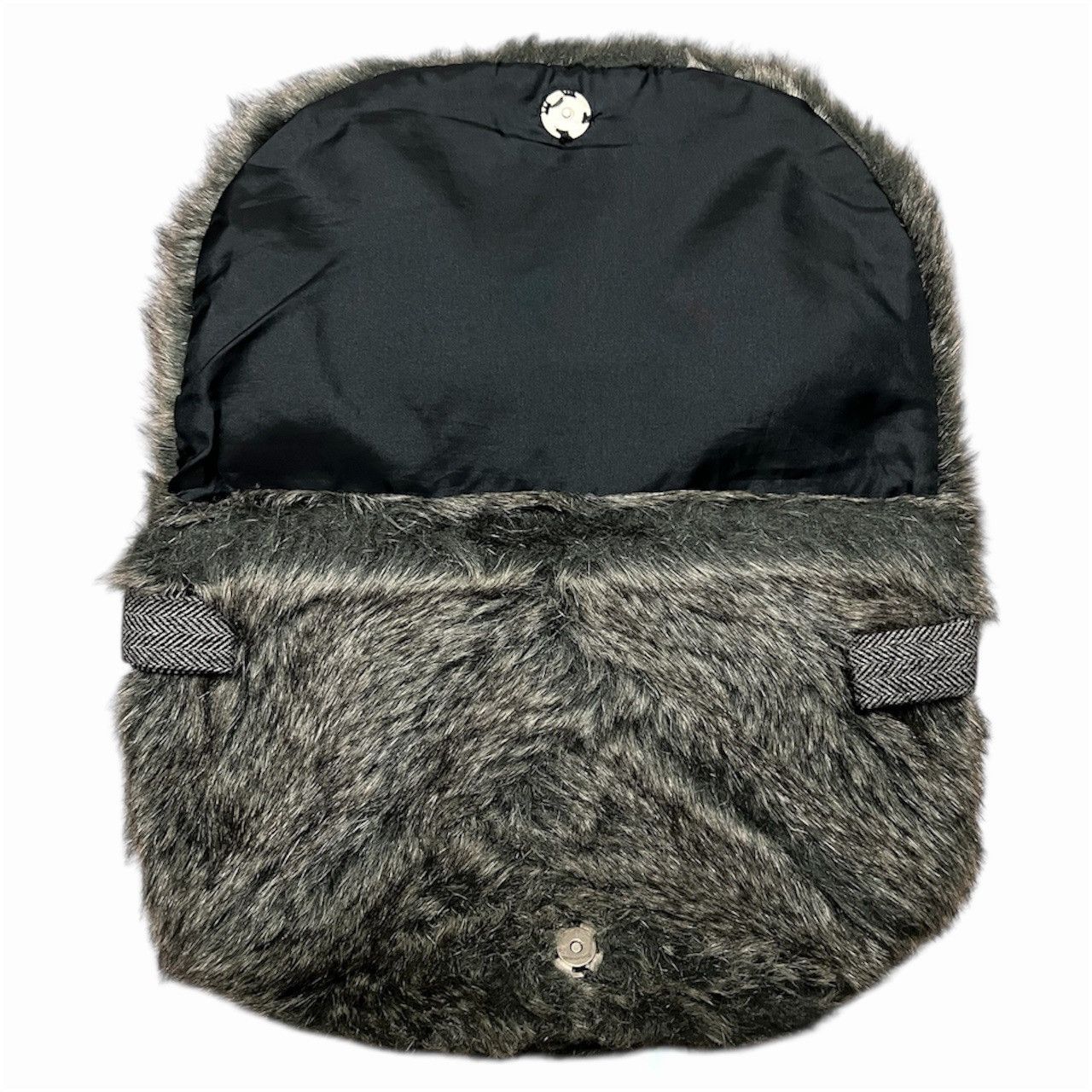 Ne-Net Ne-net Grey Fluffy Faux Fur Shoulder Bag Size ONE SIZE - 5 Thumbnail