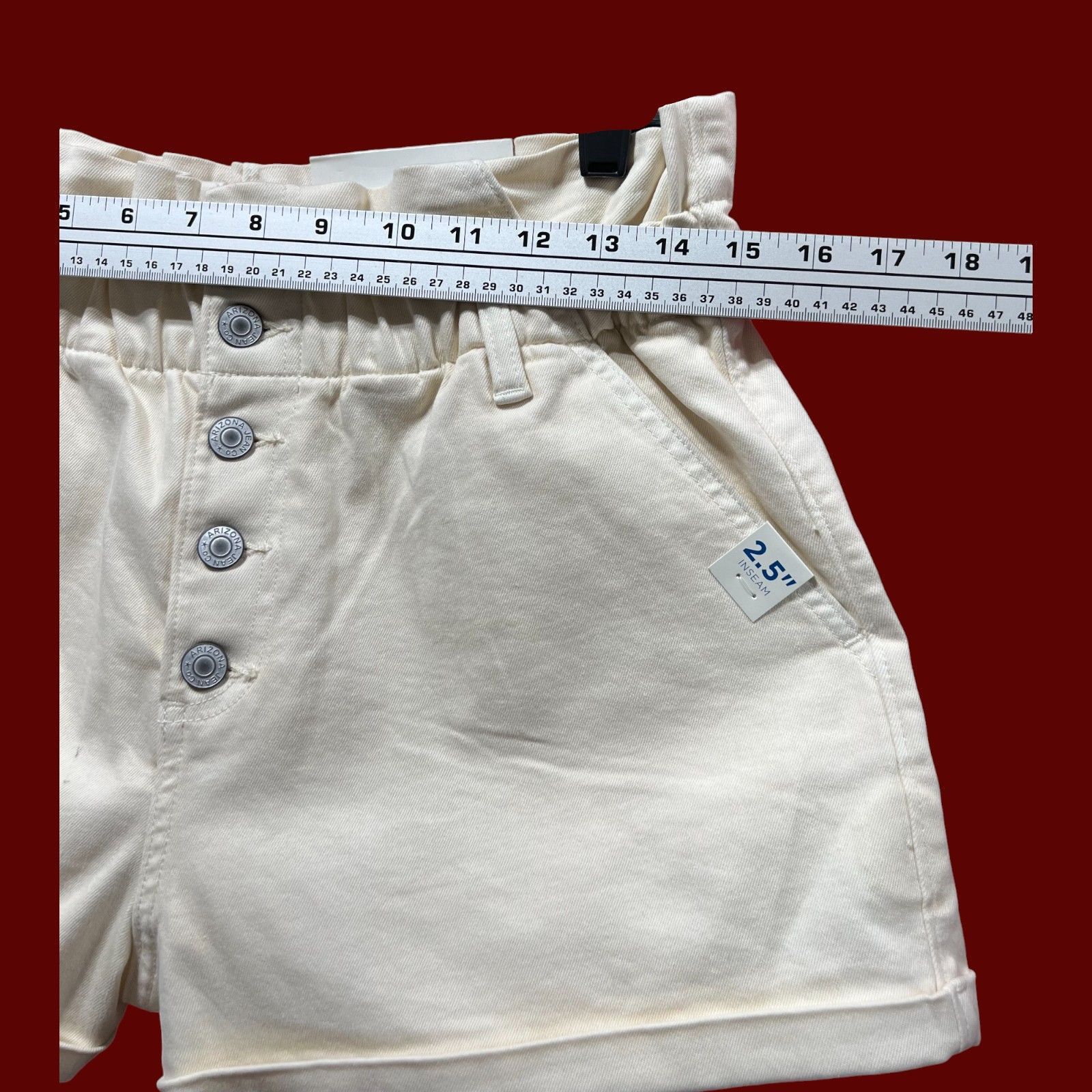 Arizona Jean Co. Arizona - Women's High Rise Denim Short - Beige - 13 Size 30" / US 8 / IT 44 - 5 Thumbnail