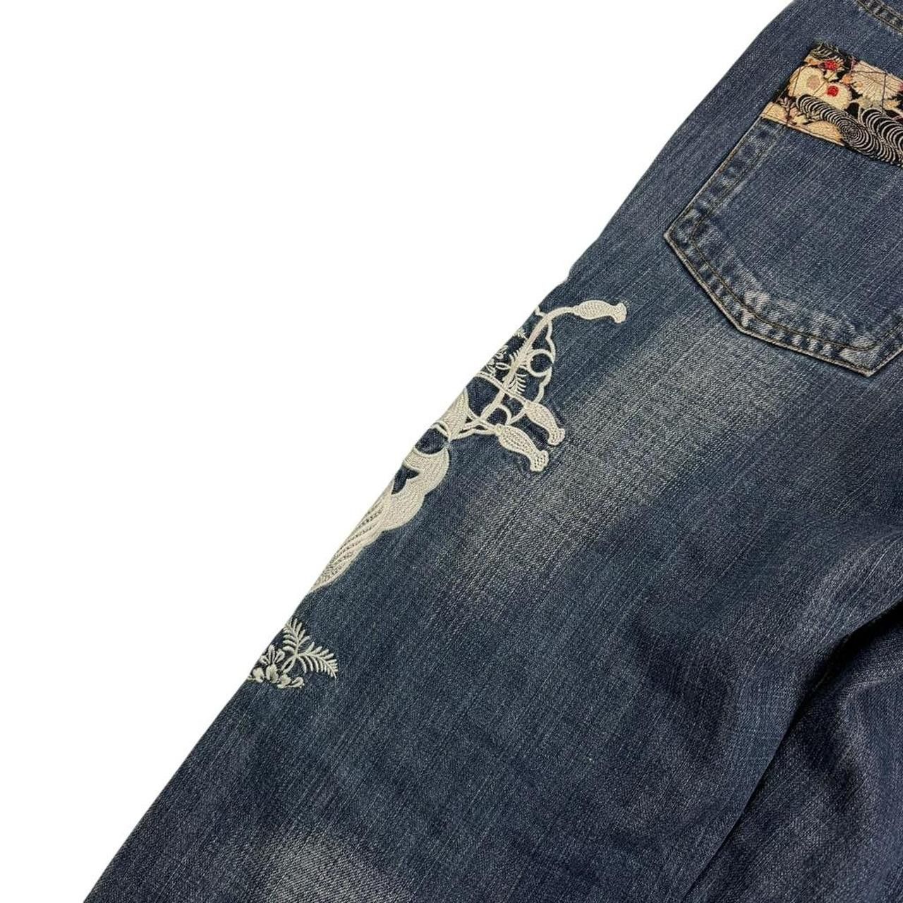 Karakuri Tamashii Karakuri Tamashii Embroidered Japanese Denim Jeans Waist 31 Size US 31 - 4 Thumbnail