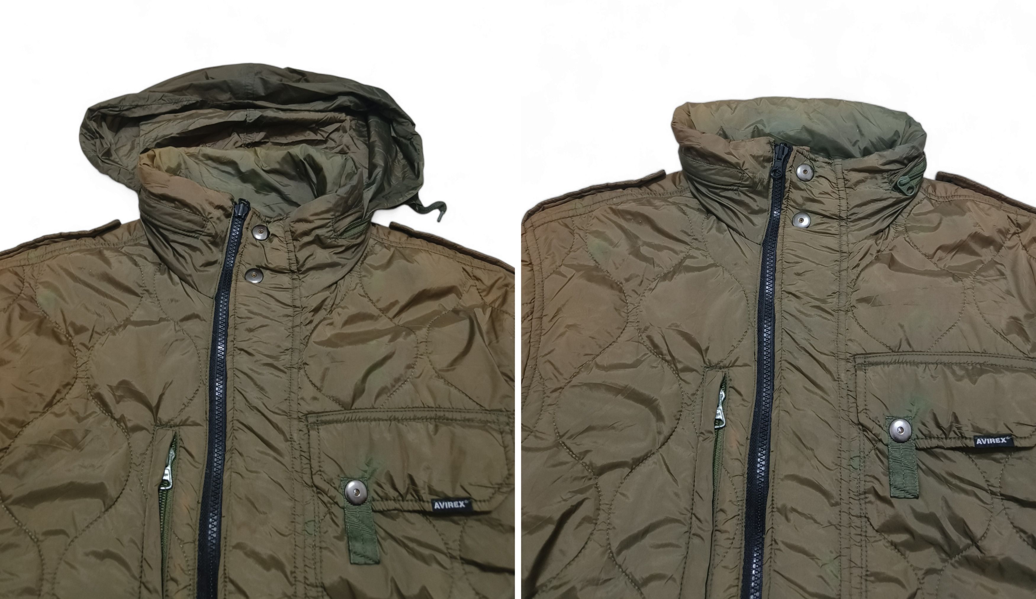 Avirex Vintage Avirex Military USA Natural Sun Faded Flight Jacket Size US L / EU 52-54 / 3 - 6 Thumbnail