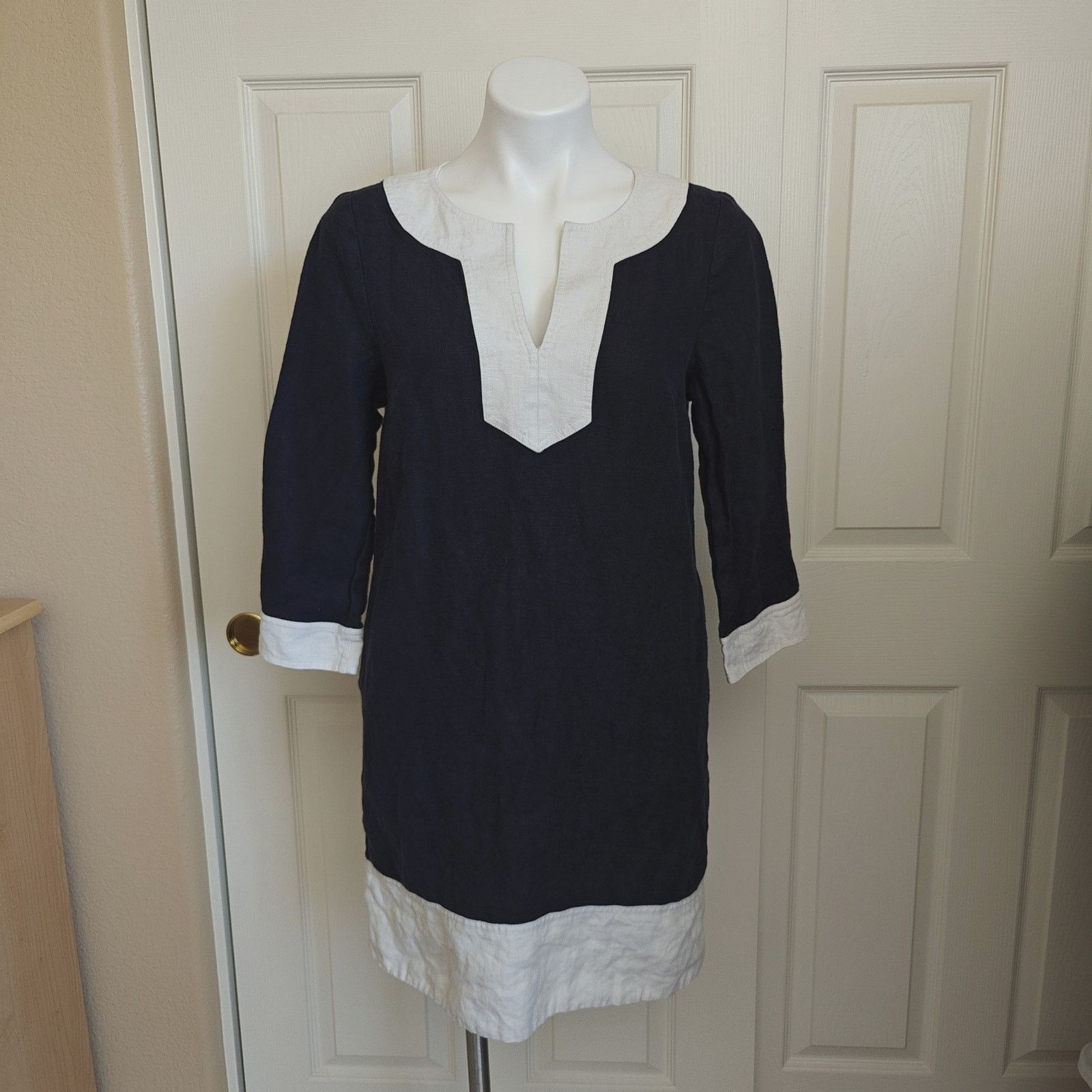 Michael Kors Michael Kors 3/4 sleeve linen shift dress sz M Size M / US 6-8 / IT 42-44 - 1 Thumbnail