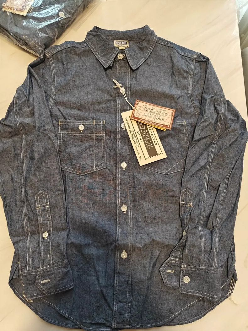 Freewheelers FREEWHEELERS Size 15 IRONALL FACTORIES classic workwear shi Size US S / EU 44-46 / 1 - 6 Thumbnail