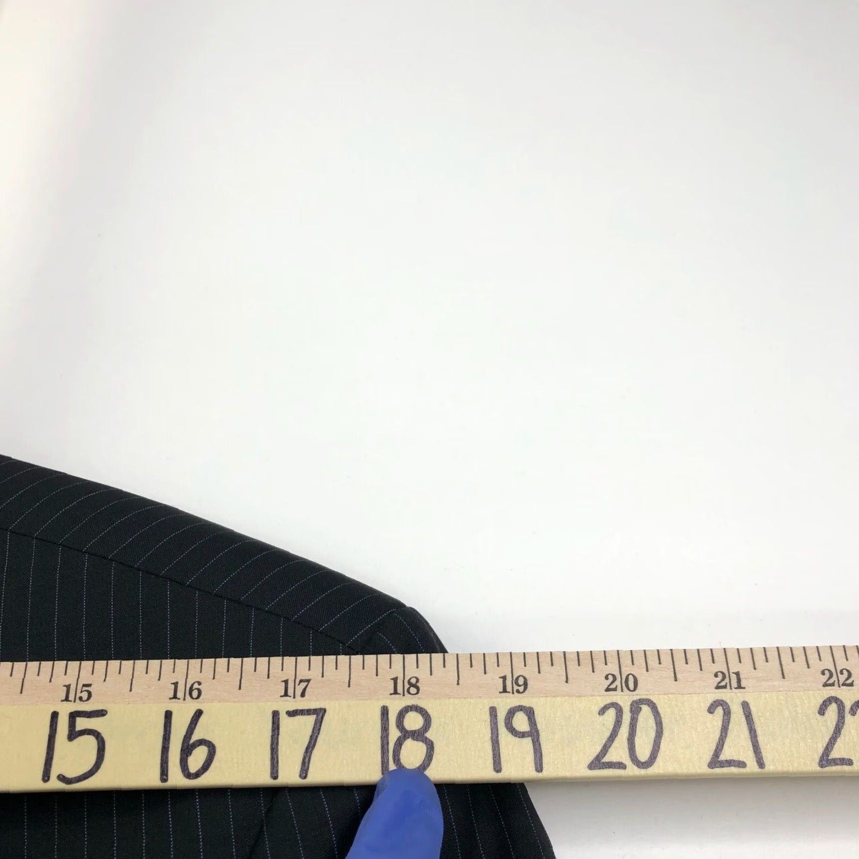 Hugo Boss Hugo Boss 38 R Three-Button Sport Suit Coat Jacket Striped Black Wool Men Suit Jacket Size 38R - 6 Thumbnail
