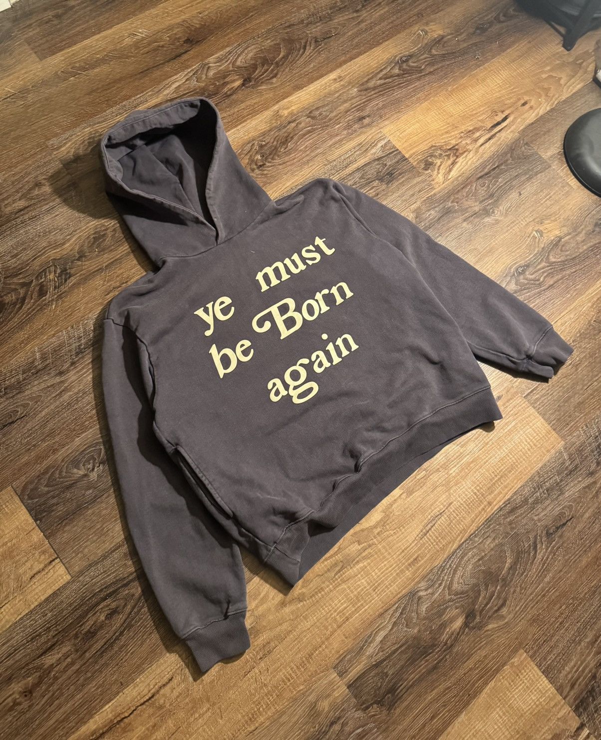 Yeezy Season CPFM Yeezy Ye must be born again hoodie dark grey 