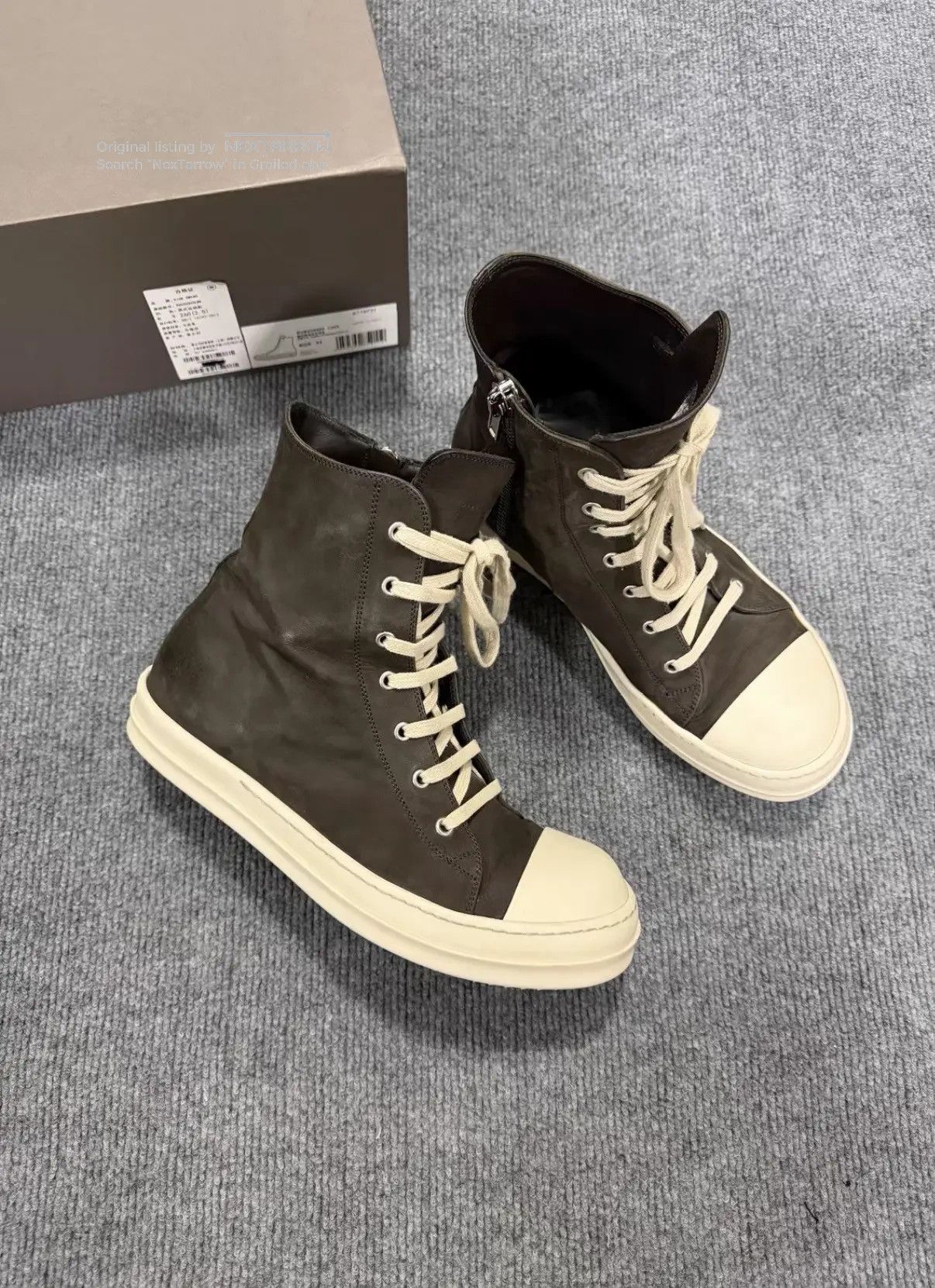 Rick Owens Main Line High-Top Sneakers J52 in Brown, Men's (Size 8.5)
