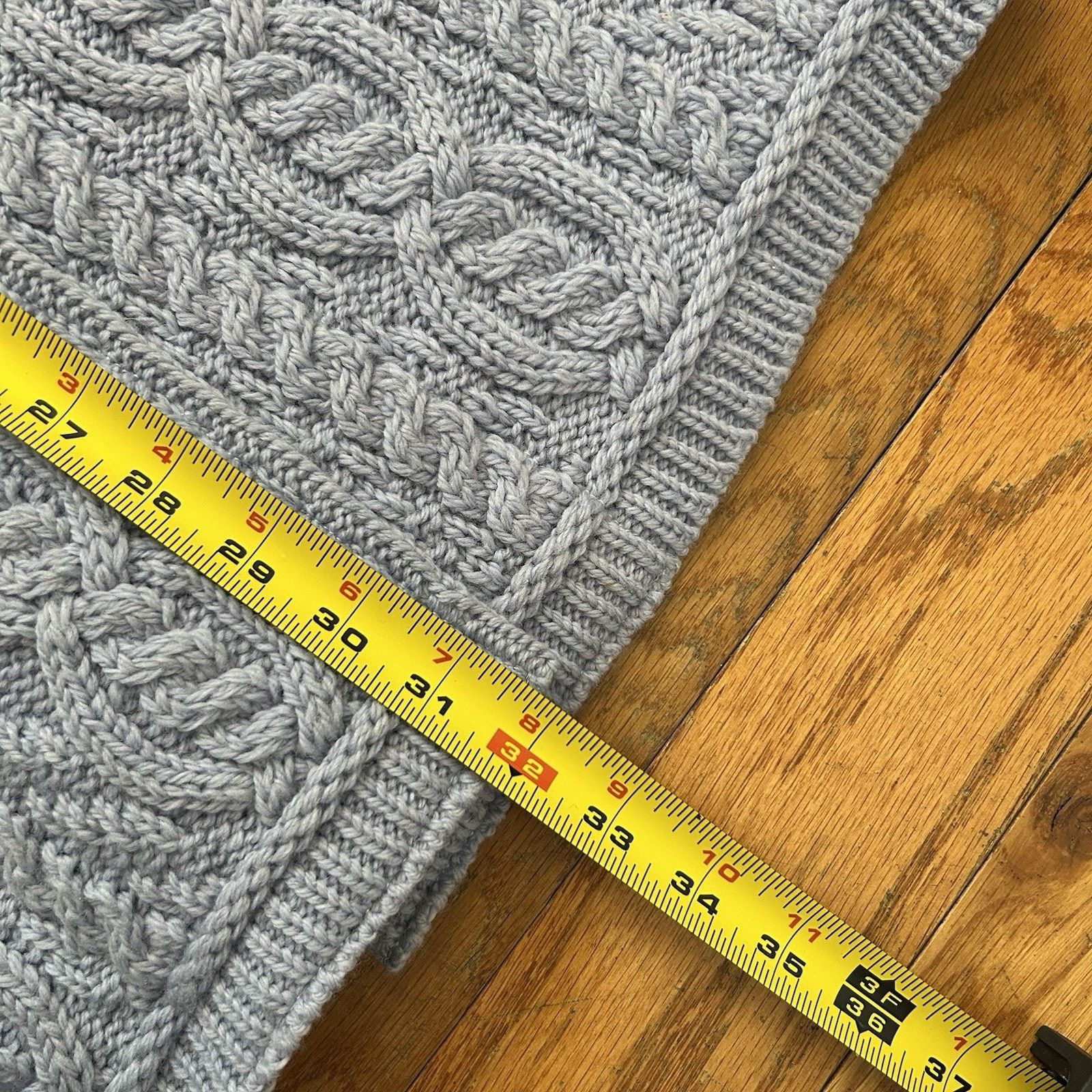 Aran Crafts Merino Wool Cable Knit Double Breasted Long Cardigan Sweater Size L / US 10 / IT 46 - 8 Thumbnail