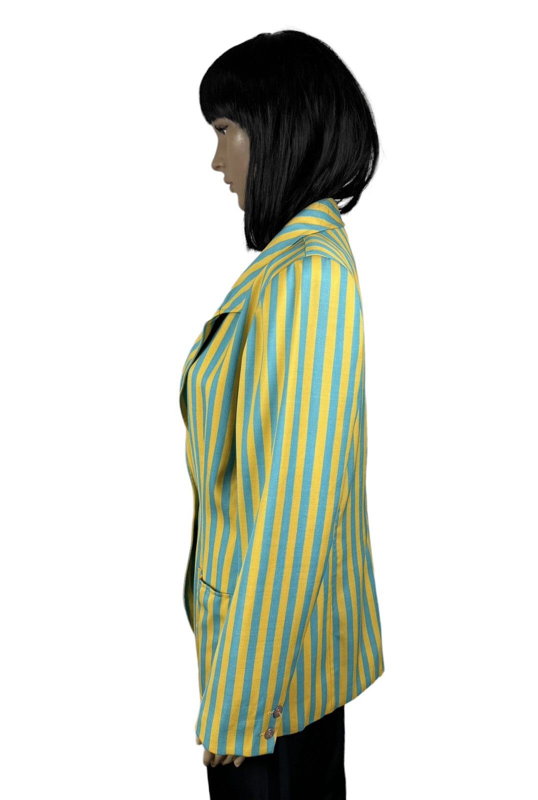 Ungaro Paris × Vintage Vintage Ungaro Paris Striped Blazer Jacket Wool Size 44 Size M / US 6-8 / IT 42-44 - 6 Thumbnail