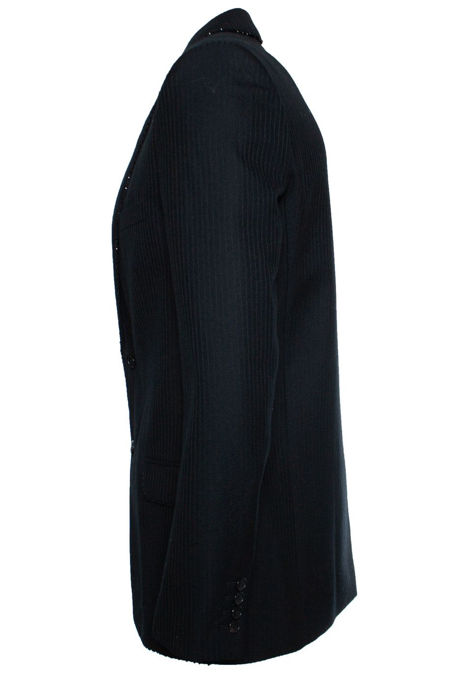 Saint Laurent Paris Saint Laurent, black pinstripe blazer with beads Size 50R - 4 Thumbnail