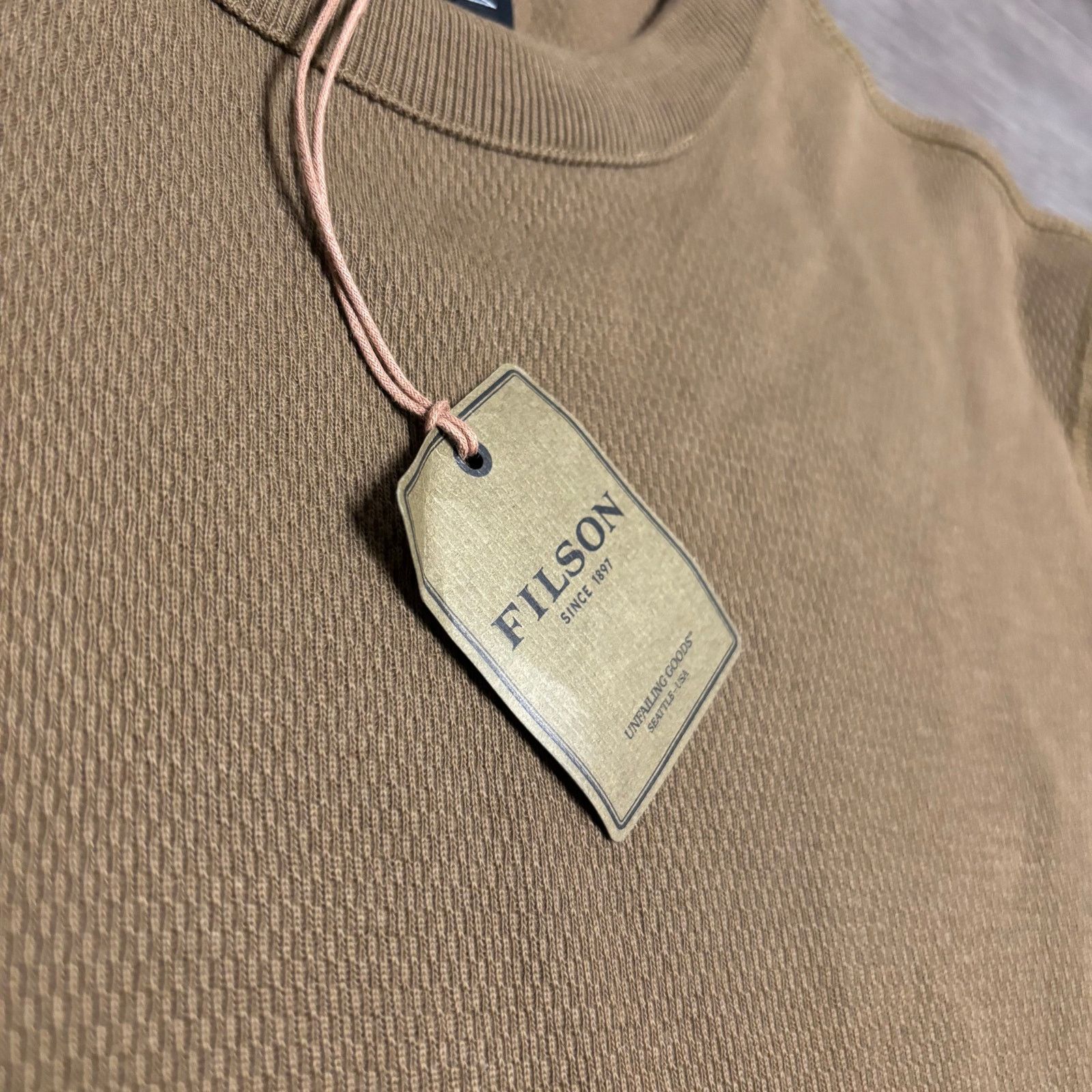 Filson NWT Filson Waffle Knit Thermal Crew Long Sleeve Shirt Sz L Size US L / EU 52-54 / 3 - 3 Thumbnail