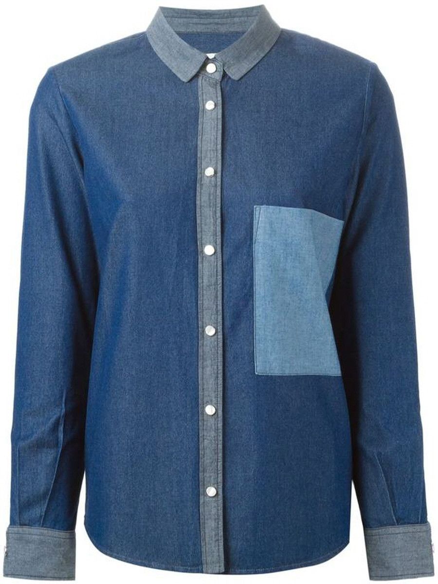 Golden Goose golden goose a7 denim patch shirts Size L / US 10 / IT 46 - 1 Thumbnail
