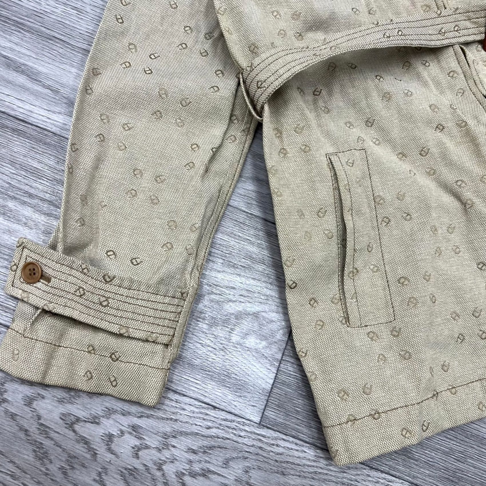 Aigner VINTAGE Aigner Monogram Coat Women M Beige USA 8 10 Jacket Size M / US 6-8 / IT 42-44 - 6 Thumbnail