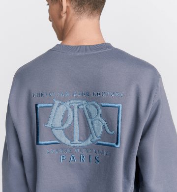 Dior o1w1db10625 Dior Charm Relaxed-Fit Sweatshirt in Gray Size US M / EU 48-50 / 2 - 5 Thumbnail