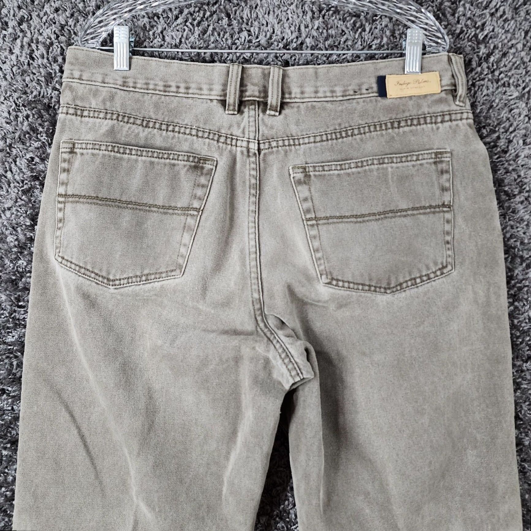 Vintage INDIGO PALMS Mens Classic Straight Jeans Size 35x31 Blue Palm Theme Size US 35 - 7 Thumbnail