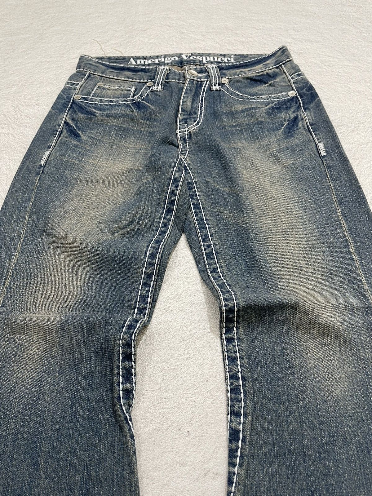 If Six Was Nine 2000s Amerigo Vespucci Faded Denim Size US 30 / EU 46 - 2 Thumbnail