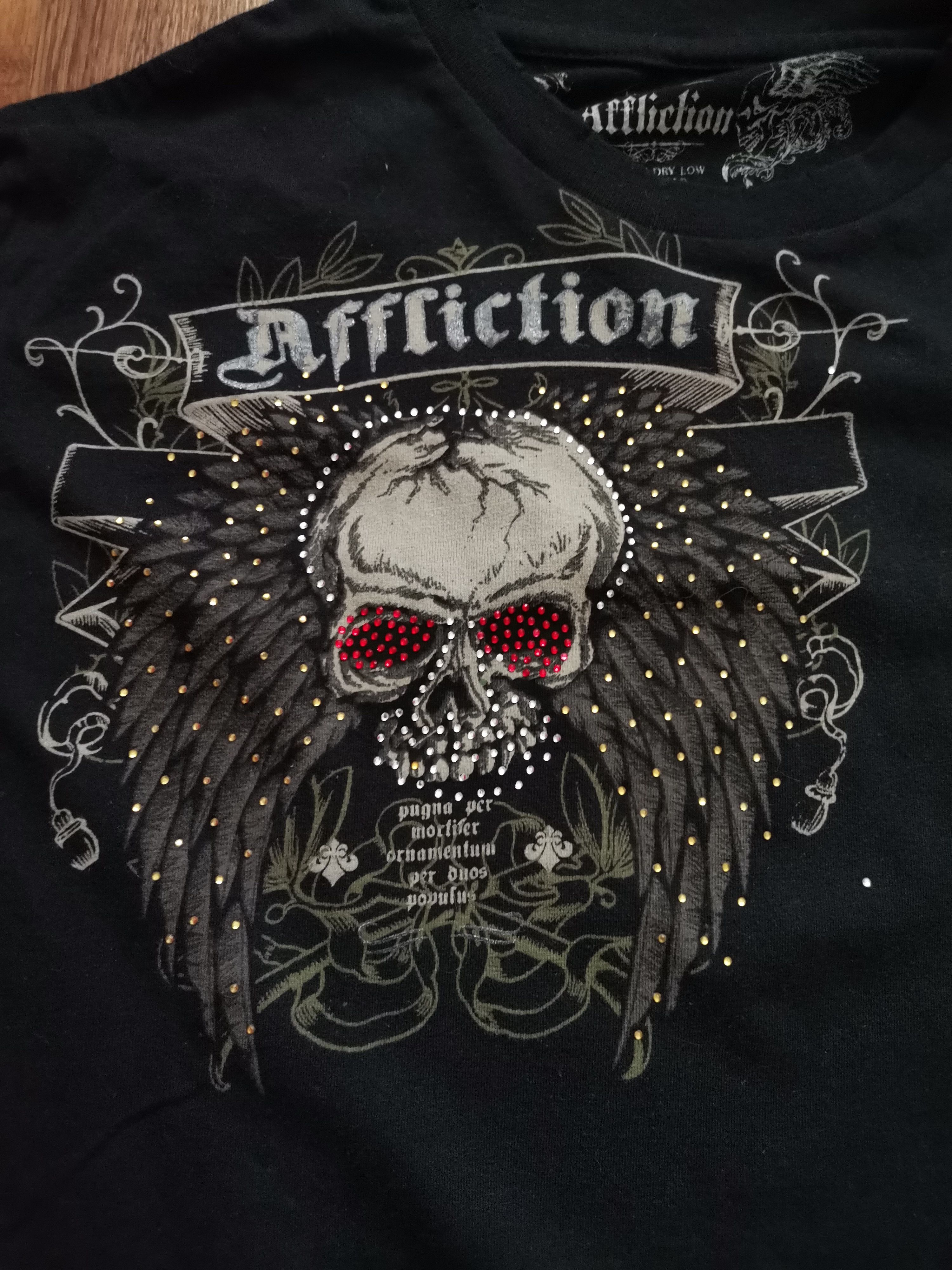 Affliction Affliction Studded Skull Distressed Tee Size US M / EU 48-50 / 2 - 3 Thumbnail