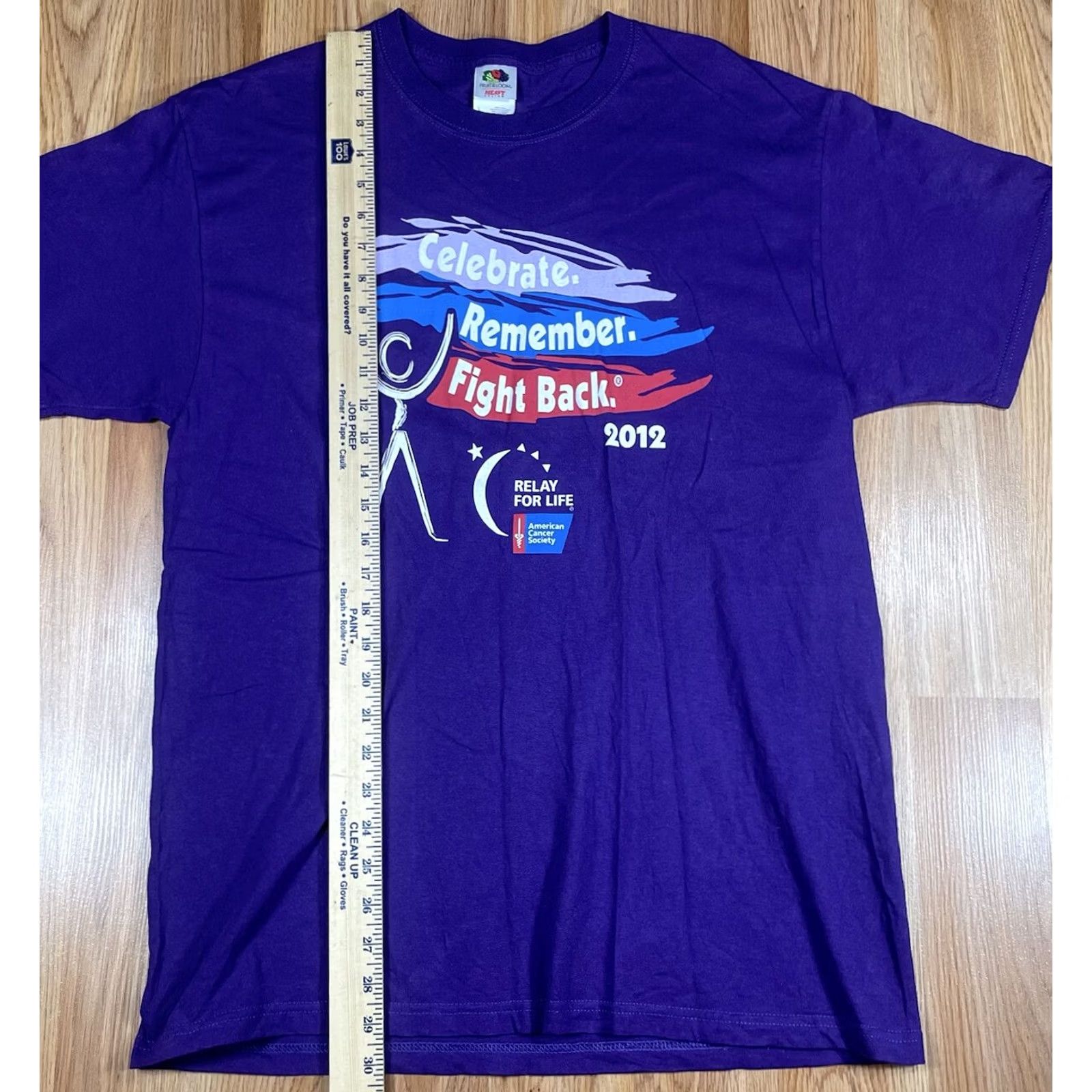 Fruit Of The Loom Fruit of the Loom CrewNeck T-Shirt Men’s L Purple Heavy Cotton Regular Fit Short Sleeve Crew Neck Adult Large Shirt Shirt Mens Purple fonts? Size US L / EU 52-54 / 3 - 3 Thumbnail
