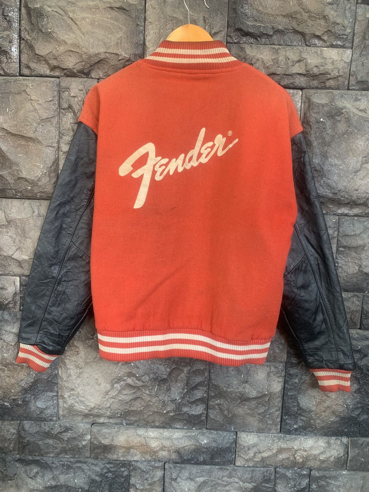 Fender Vintage Fender Varsity Wool Leather Jacket Size US M / EU 48-50 / 2 - 1 Thumbnail