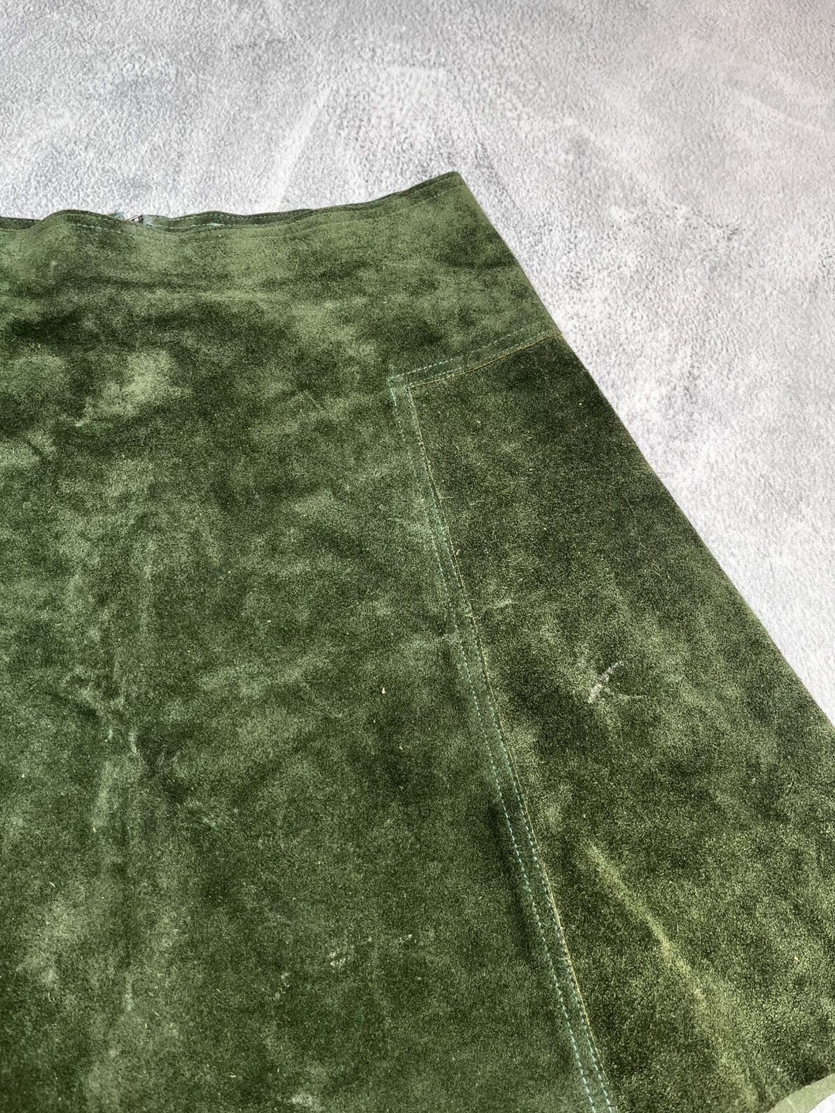 Leather × Vintage Vintage 90s Leather mini skirt avant garde oldmoney style Size 27" / US 4 / IT 40 - 9 Thumbnail