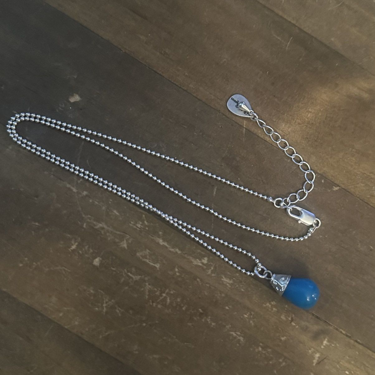 Other Bella Ryann silver ball chain blue gemstone pendant necklac Size ONE SIZE - 2 Thumbnail