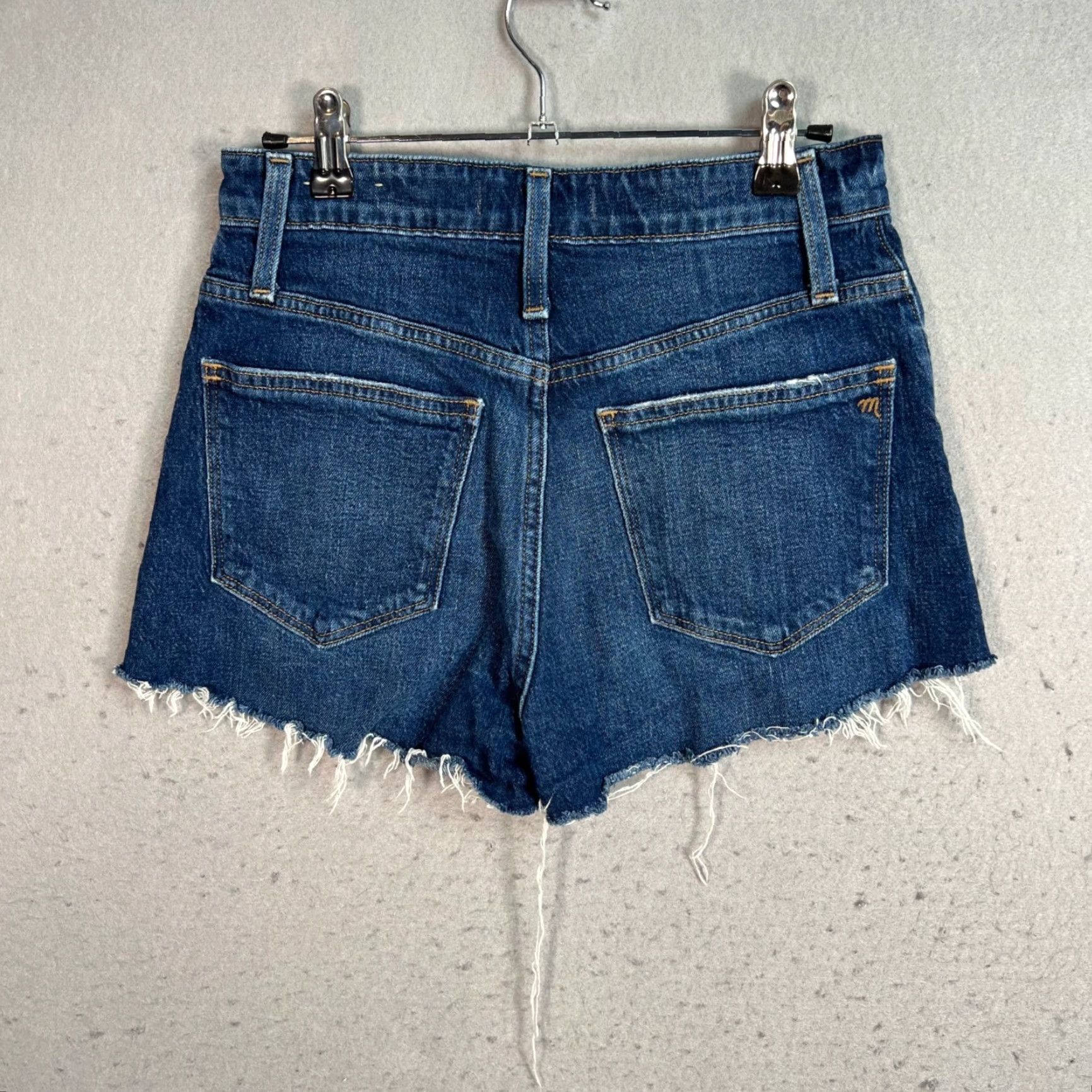 Madewell MADewell Curvy High-Rise Denim Shorts Cut-Off Distressed Frayed Hem Adult Womens Size 27 Blue Size 27" / US 4 / IT 40 - 2 Thumbnail
