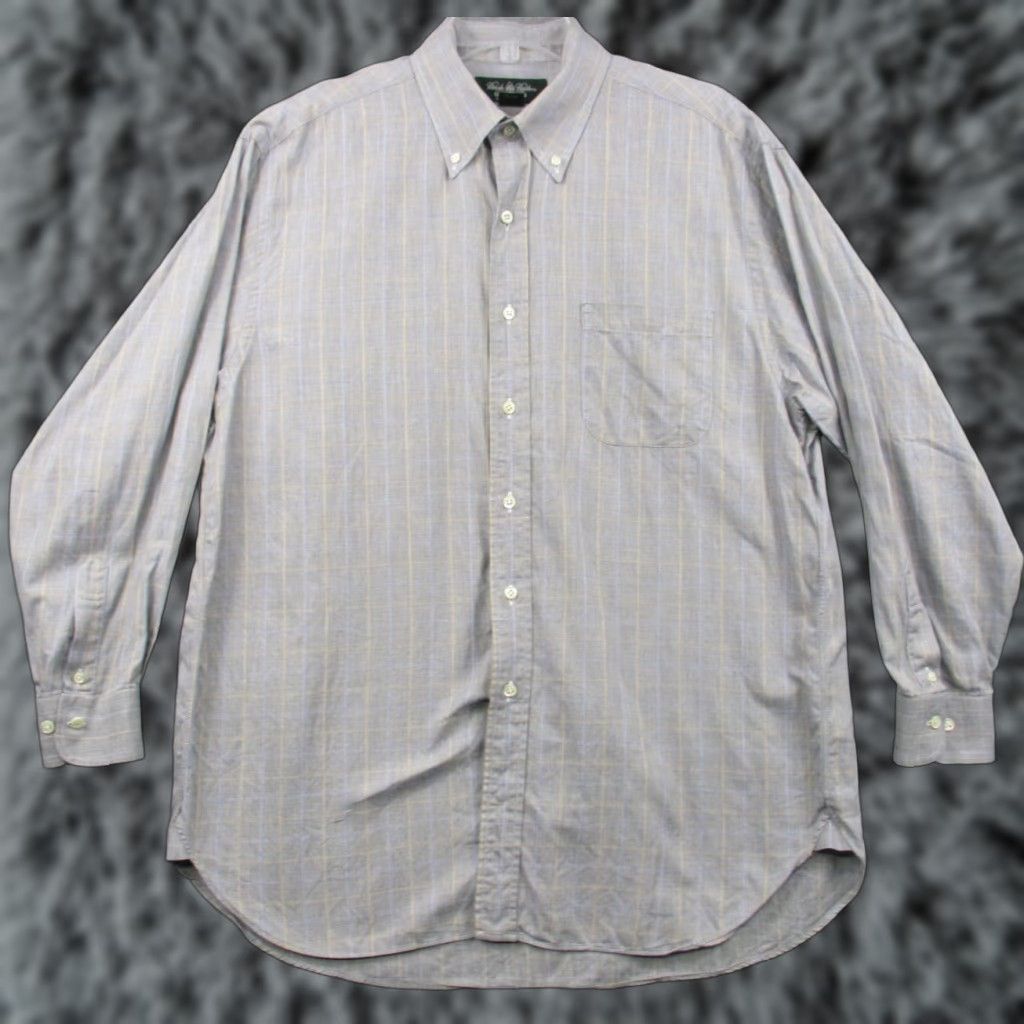 Brooks Brothers Brooks Brothers Country Club Shirt Large Egyptian Cotton Plaid Italy Size US L / EU 52-54 / 3 - 1 Thumbnail