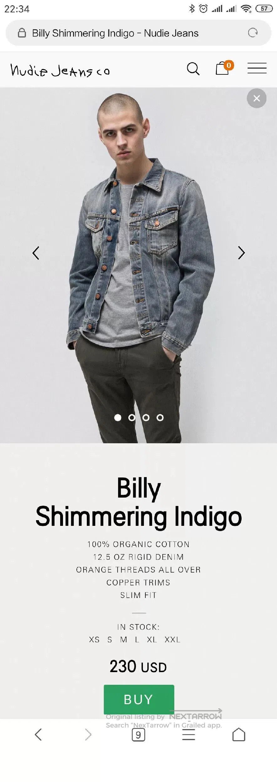 Nudie Jeans Nudie Billy Shimmering Indigo Denim Jacket. Size US L / EU 52-54 / 3 - 1 Thumbnail