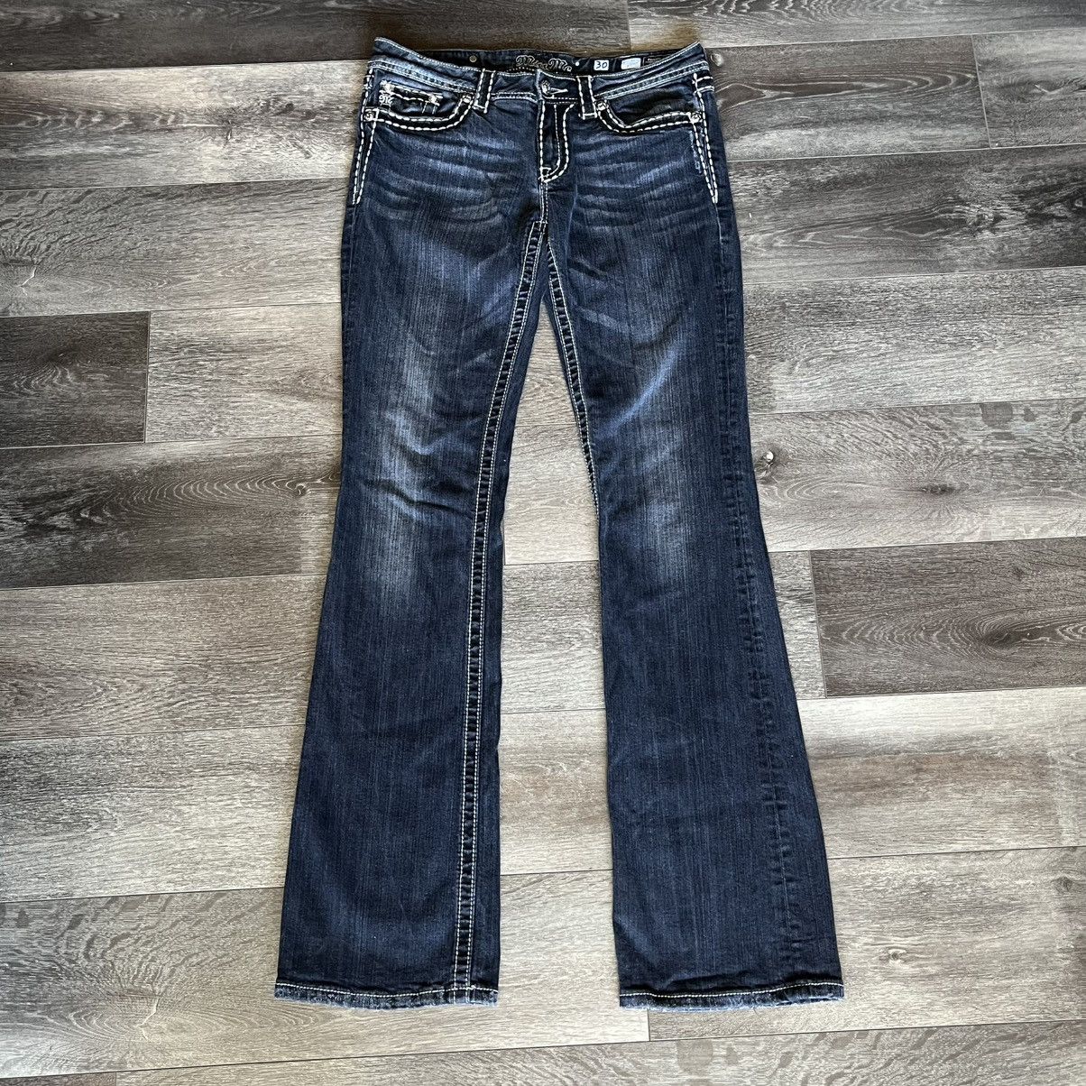 Miss Me Vintage Miss Me Buckle Exclusive Boot Cut Denim Jeans Women Size 30" / US 8 / IT 44 - 2 Thumbnail