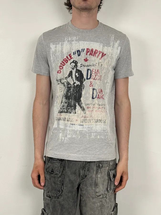 Dsquared2 AW2009 Dsquared2 Grey Double Party T-Shirt Size US S / EU 44-46 / 1 - 2 Thumbnail