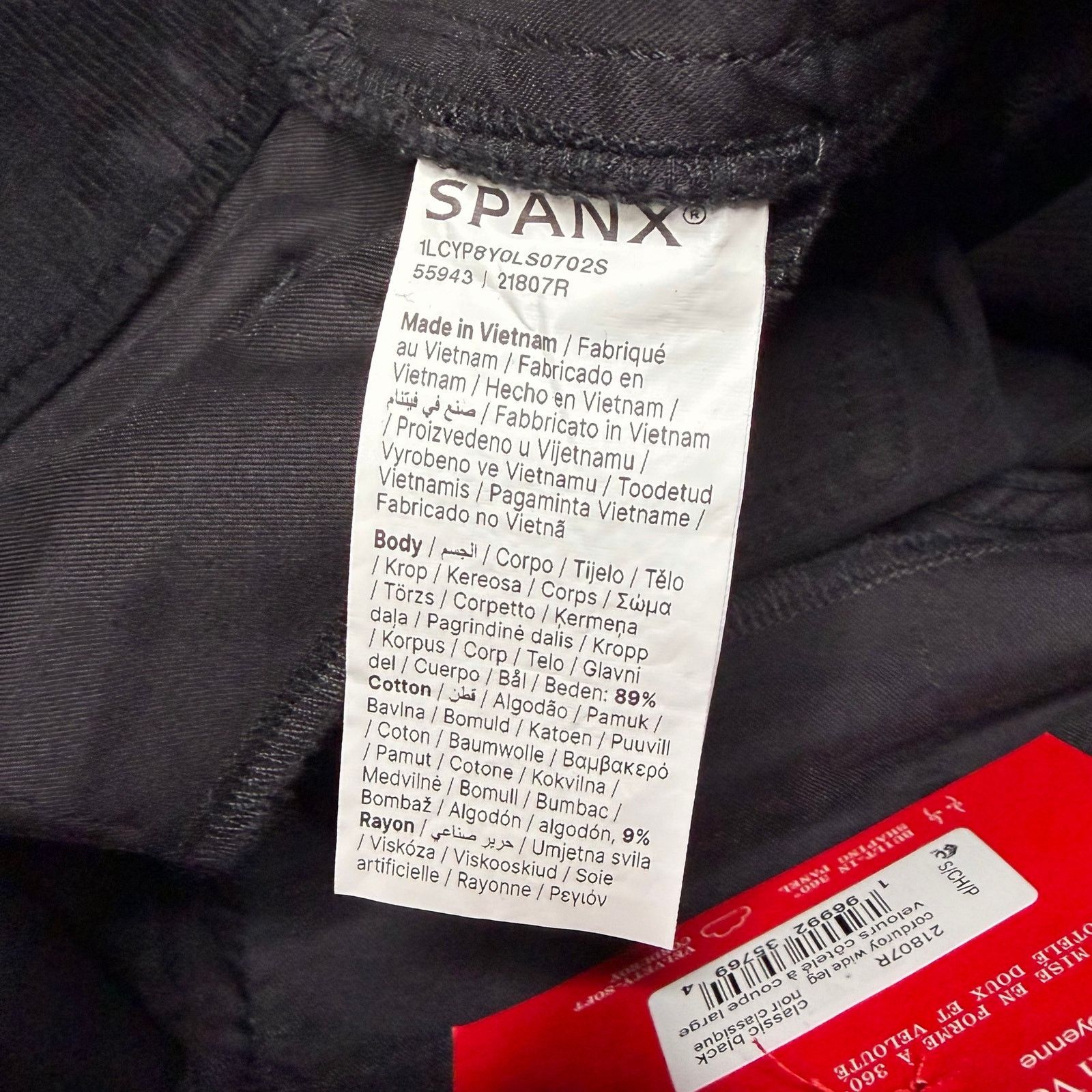 Spanx SPANX Black Corduroy Wide Leg Pants Women’s Size S Size 27" / US 4 / IT 40 - 9 Thumbnail