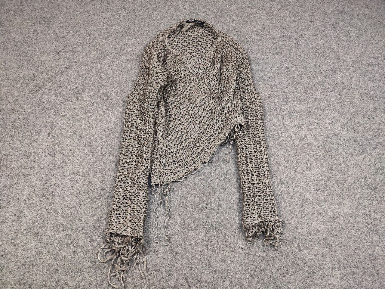 Japanese Brand Rostfrei Anett Rostel Avant Garde Mesh Asymmetric Sweater Size M / US 6-8 / IT 42-44 - 2 Thumbnail