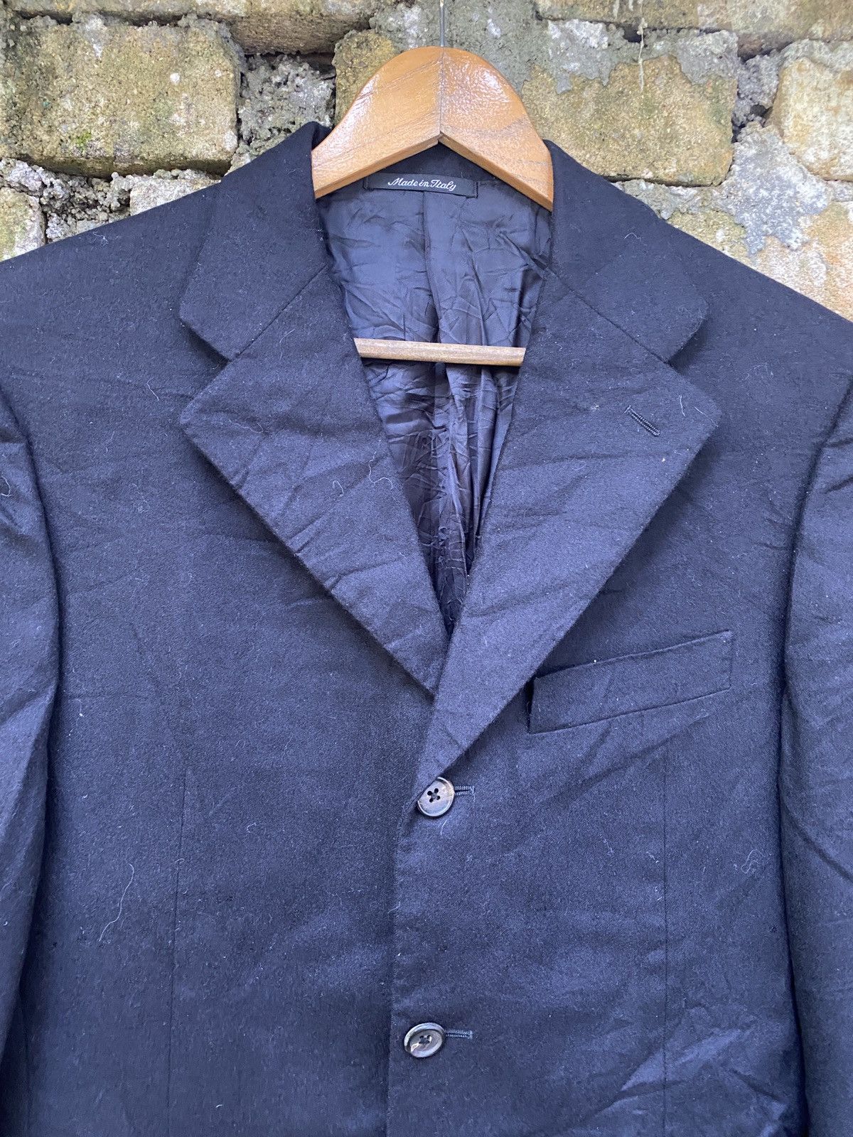 Yves Saint Laurent ✨Yves Saint Laurent YSL Buttons Wool Navy Blue Blazer Men's Size 42R - 3 Thumbnail