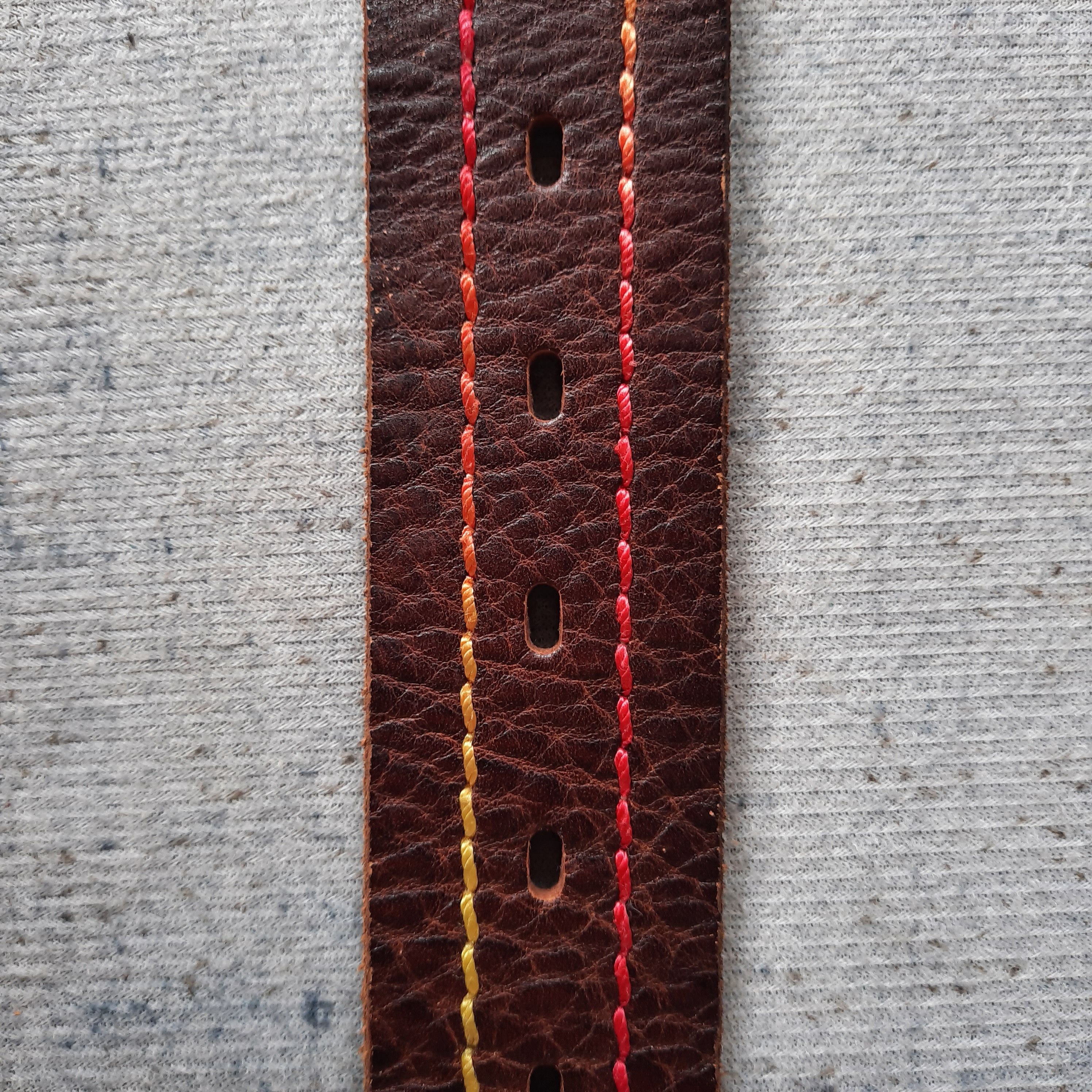 Edwin ☄️ Edwin jeans rainbow stitching craft leather belt Size ONE SIZE - 5 Thumbnail