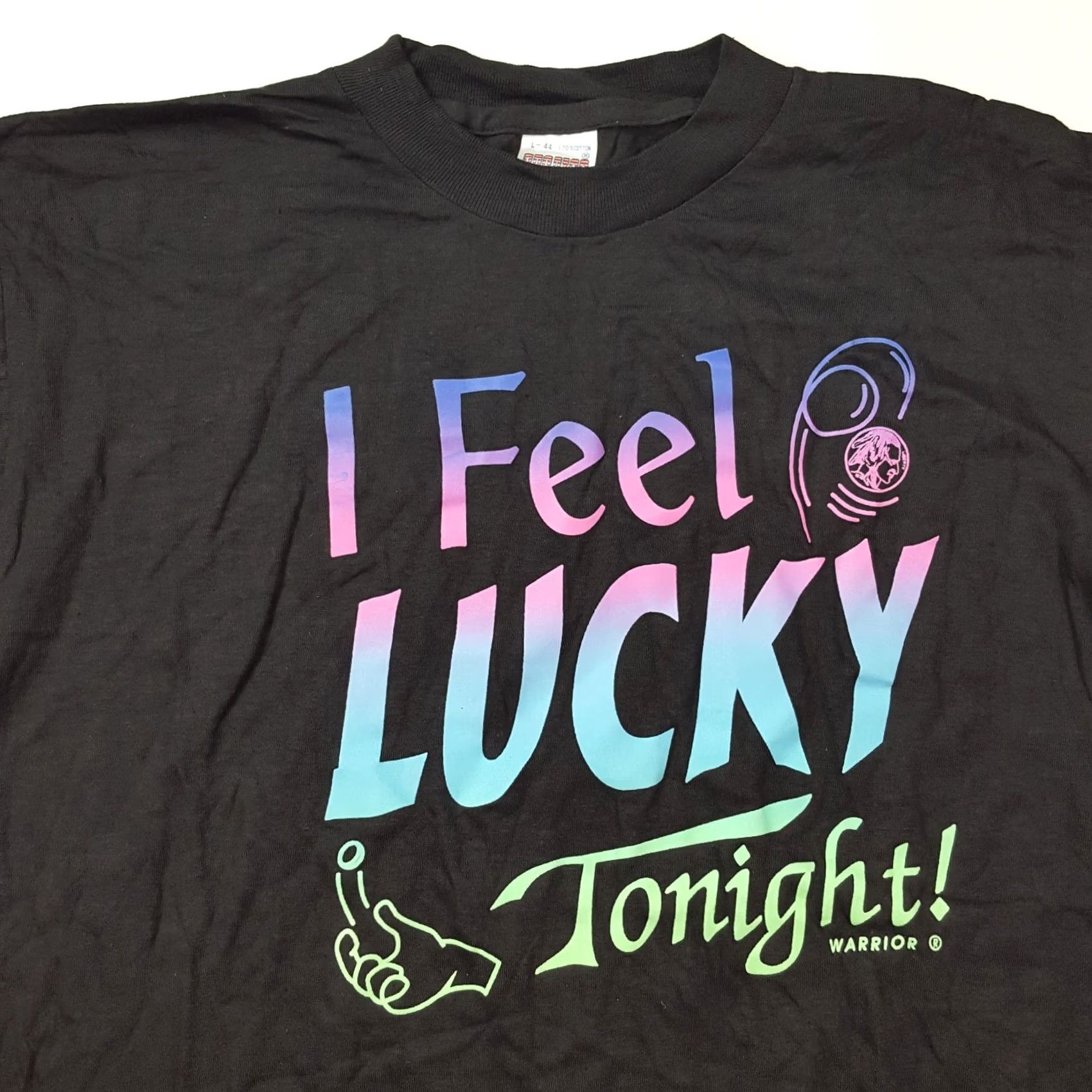 Vintage VINTAGE Shirt Men's Large Black Feel Lucky Gambling Casino Coin Retro 80s 90s Size US L / EU 52-54 / 3 - 2 Thumbnail