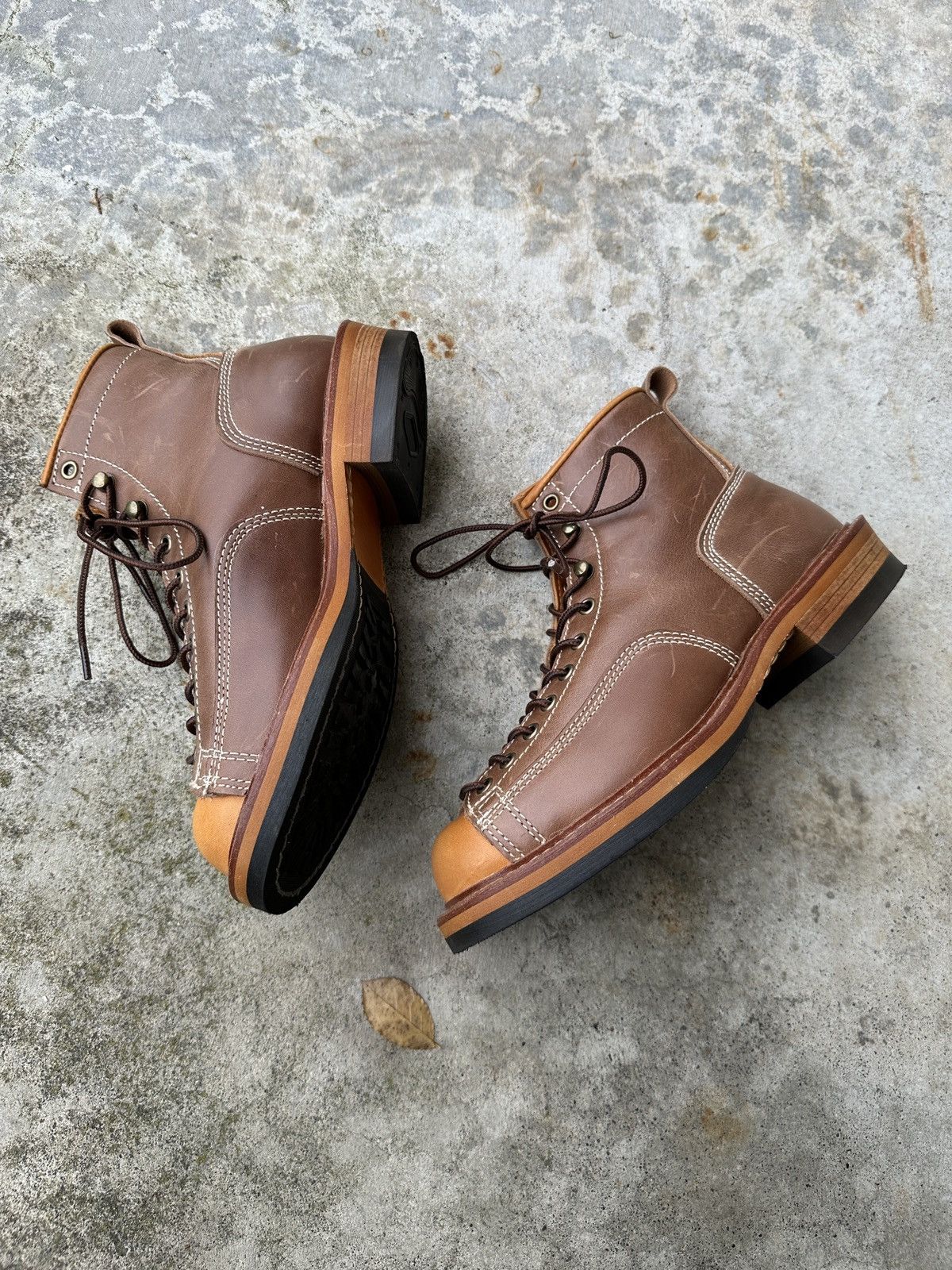 Vintage Monkey hiking welt construction leather redwing boot Size US 6.5 / EU 39-40 - 5 Thumbnail