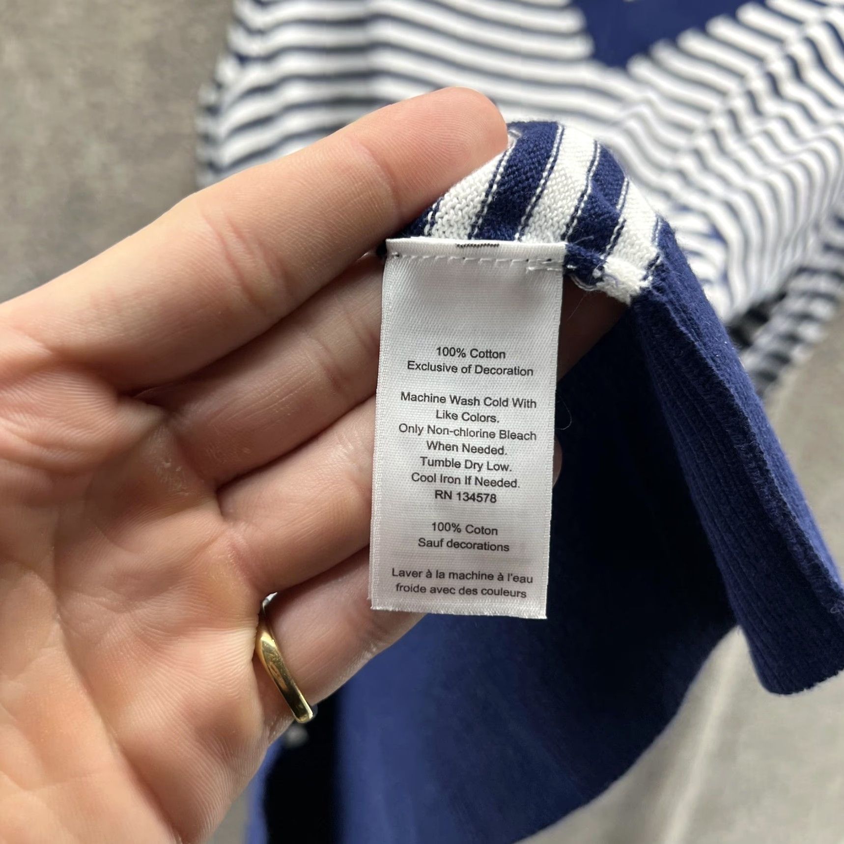Vineyard Vines Vineyard Vines Sweater Women L Blue Striped V-Neck Knit Pullover Size L / US 10 / IT 46 - 5 Thumbnail