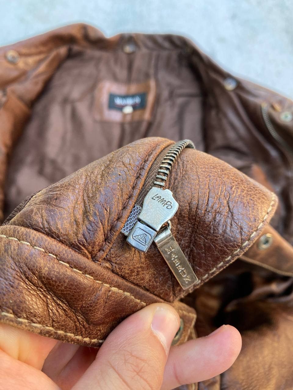 Other Leather Faded Avant Garde brown Diesel style Jacket Size US L / EU 52-54 / 3 - 12 Thumbnail