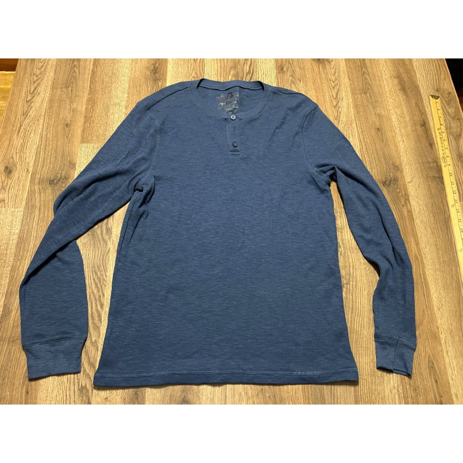 Vintage American Rag Cie Shirt Men's XL Blue Long Sleeve 1/4 Buttons Size US XL / EU 56 / 4 - 2 Thumbnail