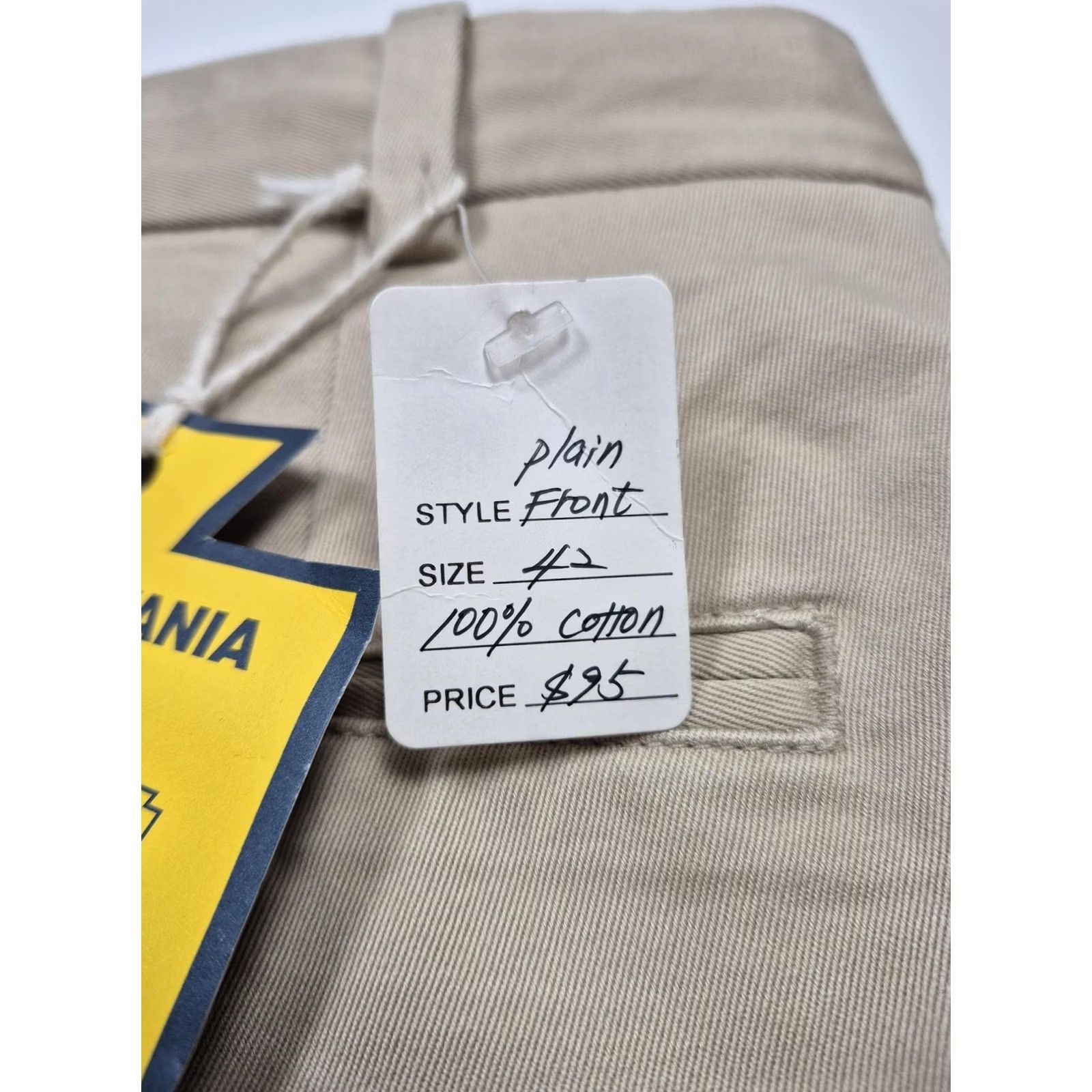 Vintage VINTAGE Pennsylvania Khakis Pants Mens 42x37 Beige Gov't Issue Flat Front NWT USA Size US 42 / EU 58 - 5 Thumbnail