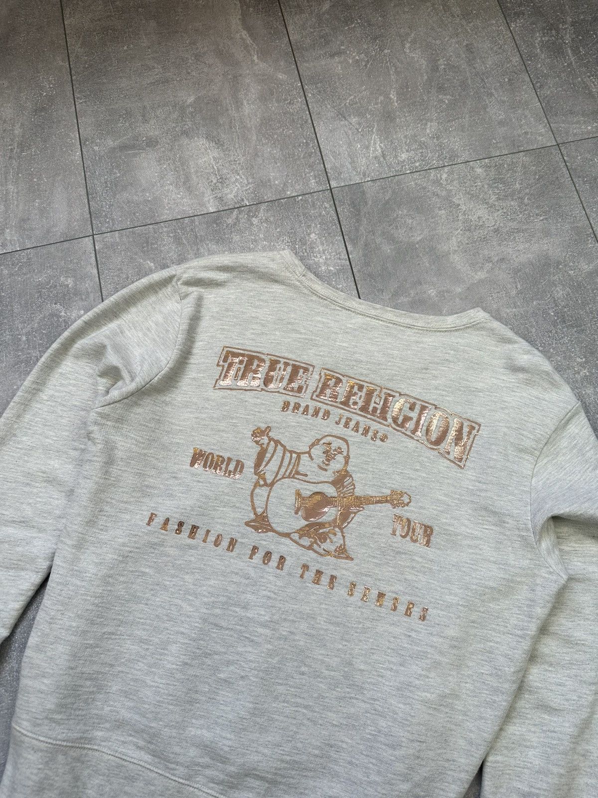 True Religion Women’s True Religion Overprint Logo Gold Print Sweatshirt Size S / US 4 / IT 40 - 3 Thumbnail