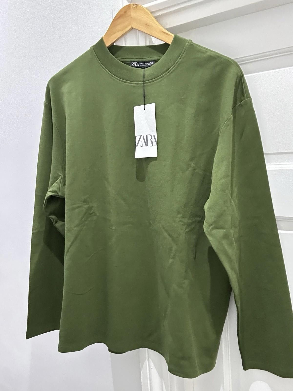Zara ZARA green cotton jumper Size M Size M / US 6-8 / IT 42-44 - 3 Thumbnail