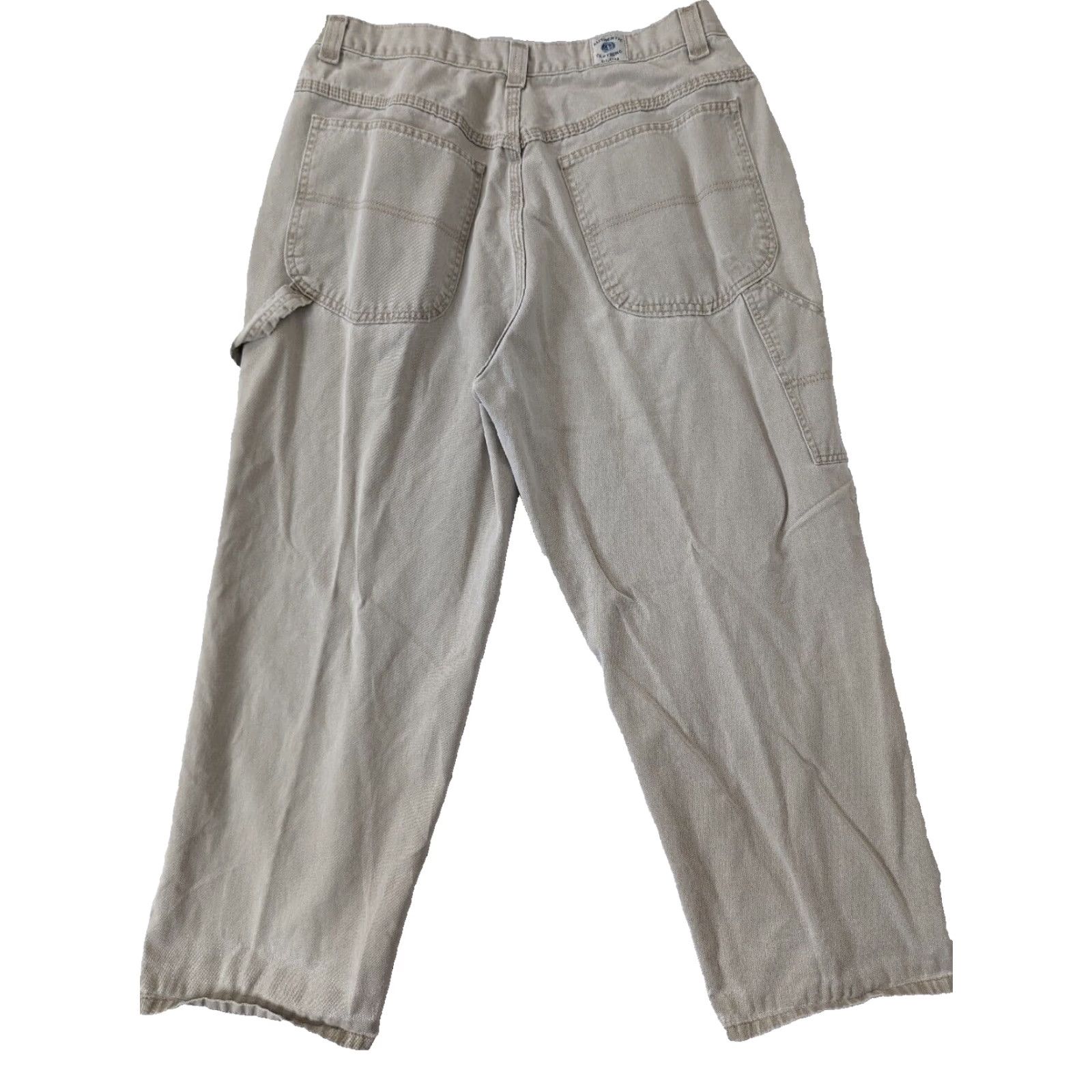 Lee VINTAGE Lee Rider Jeans Womens High Rise Mom Carpenter Baggy 14 34x27 Beige 100% Cotton Denim Size 36" / US 14 / IT 50 - 2 Thumbnail
