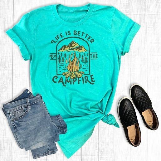 Other Life Is Better By The Campfire T-Shirt Small Size S / US 4 / IT 40 - 1 Preview
