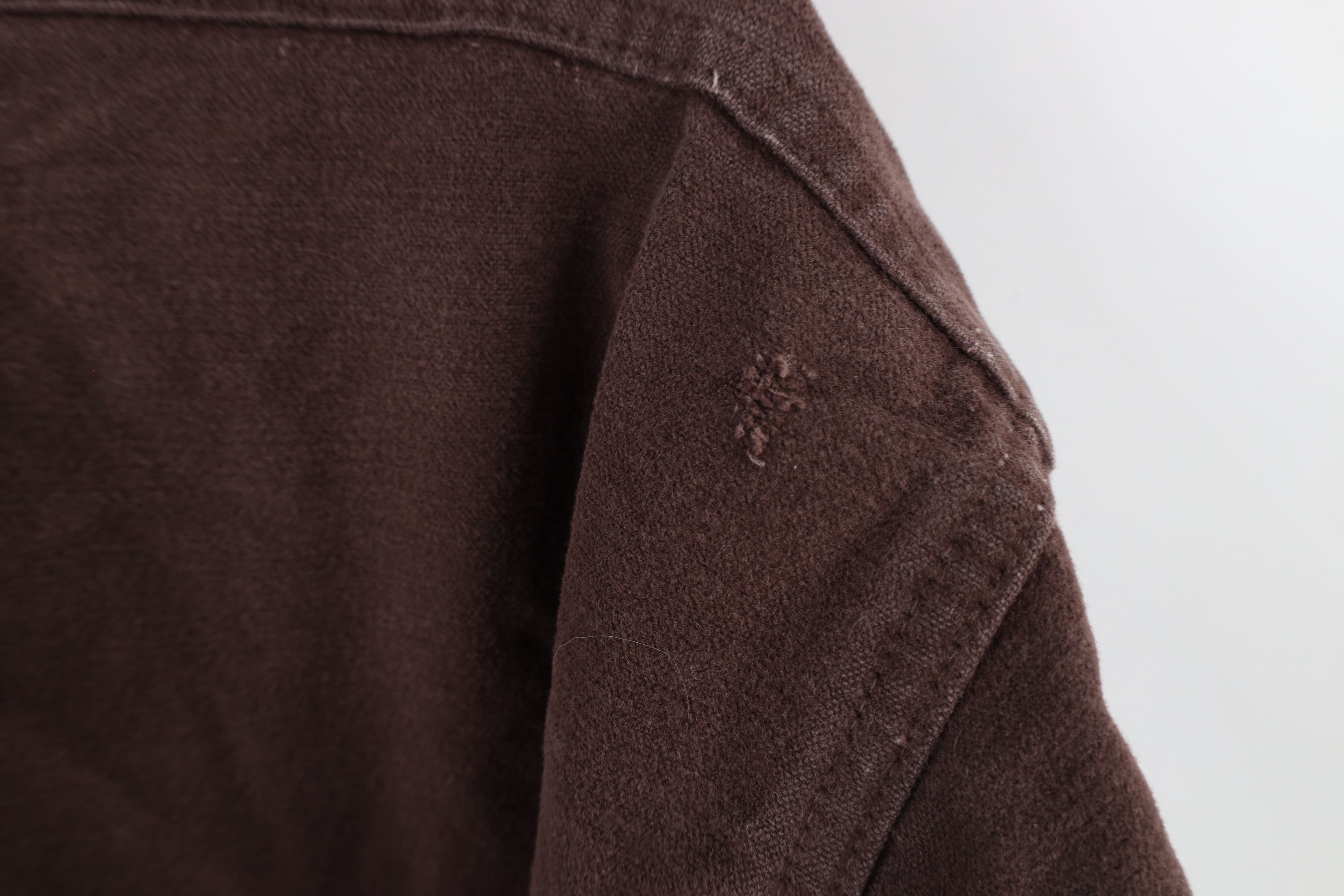 Vintage × Woolrich Woolen Mills Vintage 70s Woolrich Chamois Cloth Button Shirt Brown USA Size US XXL / EU 58 / 5 - 11 Thumbnail