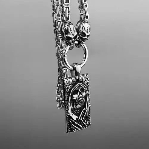 Other Carved Stereo Card Skull Necklace Size ONE SIZE - 4 Thumbnail